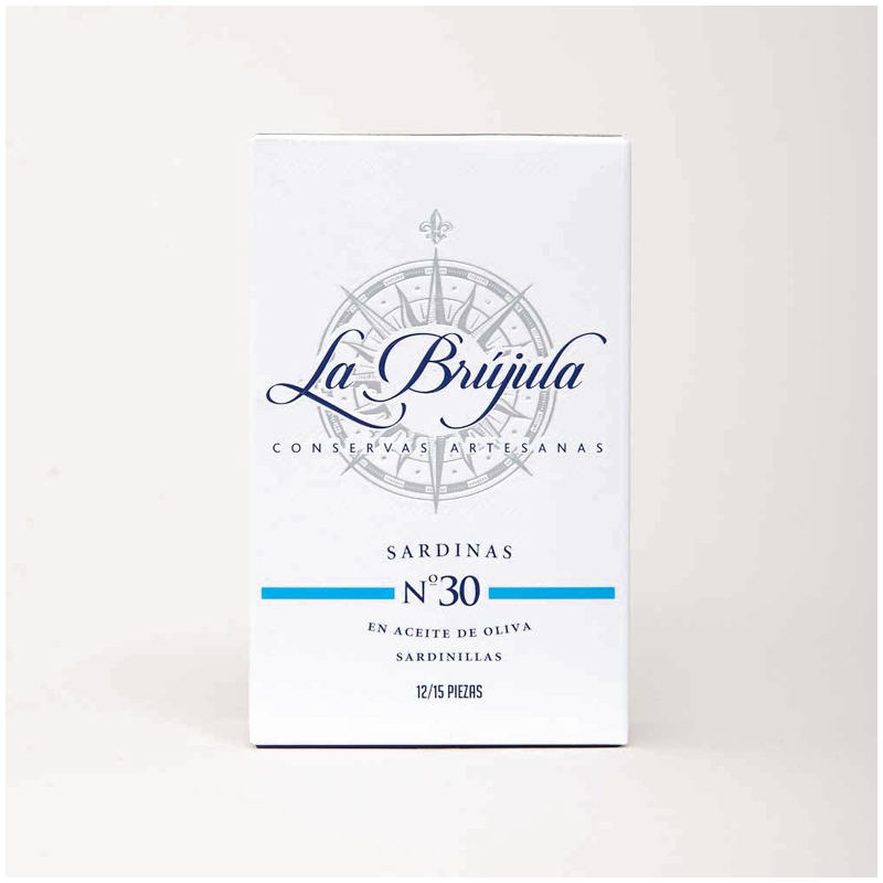 La Brújula — N°30 - kleine Sardinen in Olivenöl (12 - 15 Stück)