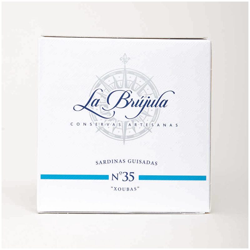La Brújula — N°35 - Sardinen nach galizischer Art. Mehliert und frittiert in Zwiebel-Tomaten-Paprika Marmelade eingelegt - galizische Spezialität