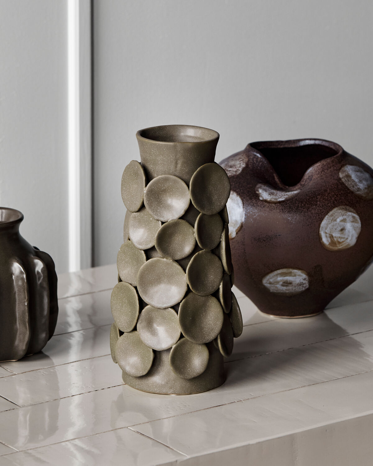 Vase, HDDot, Khaki
