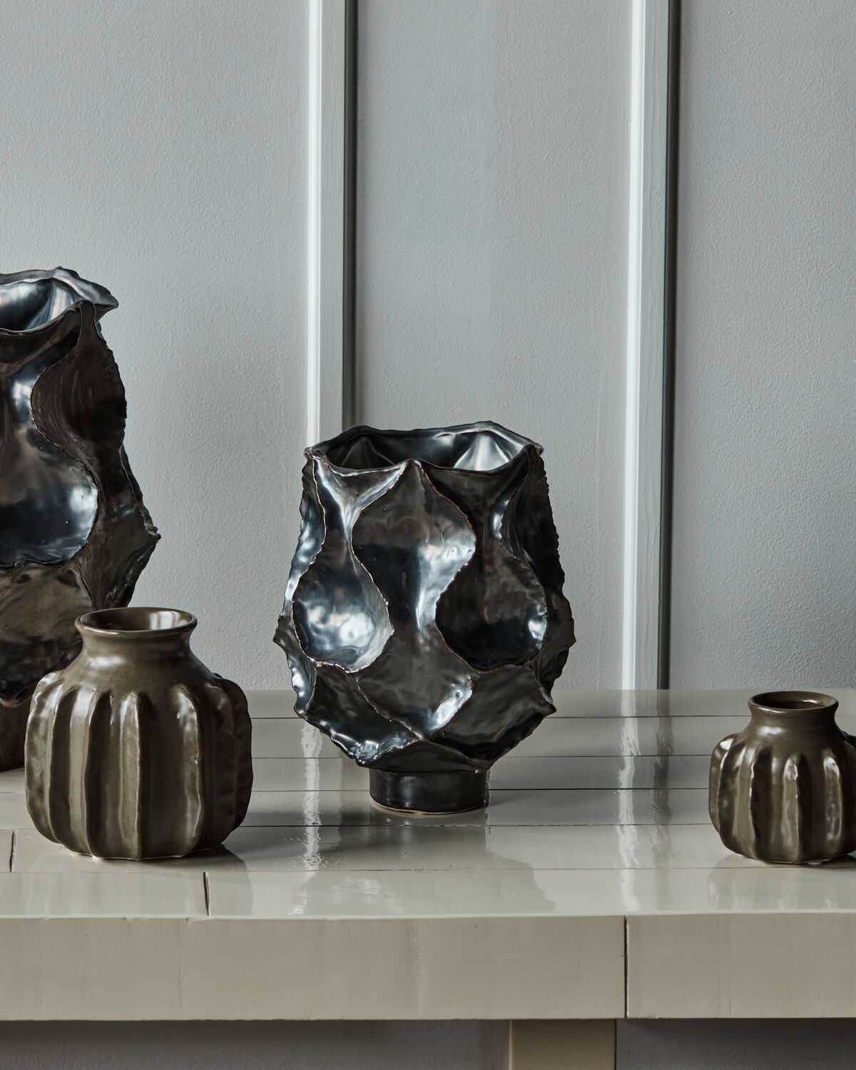 Vase, HDWaves, Antik-Metall