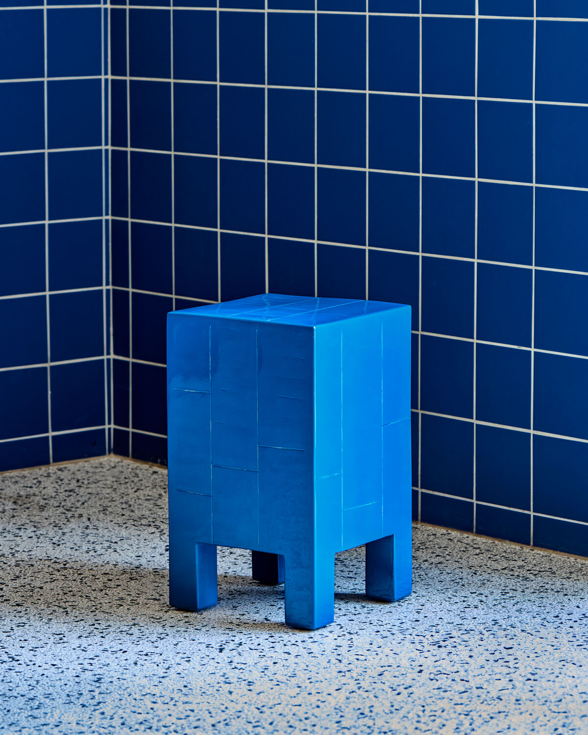 Beistelltisch, HDBrick, Blau