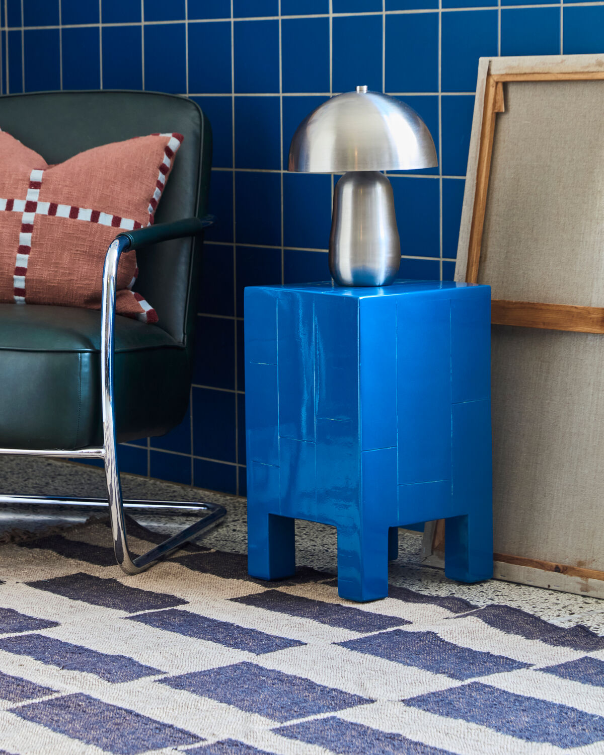 Beistelltisch, HDBrick, Blau