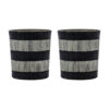 Teelichthalter, HDStripe, Schwarz, Off-White