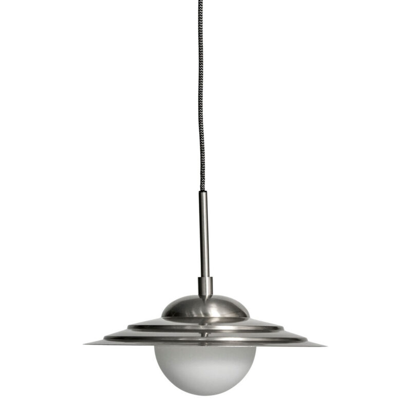 Lampe, HDCoin, Gebürstetes Silber-Finish, Mattweiß