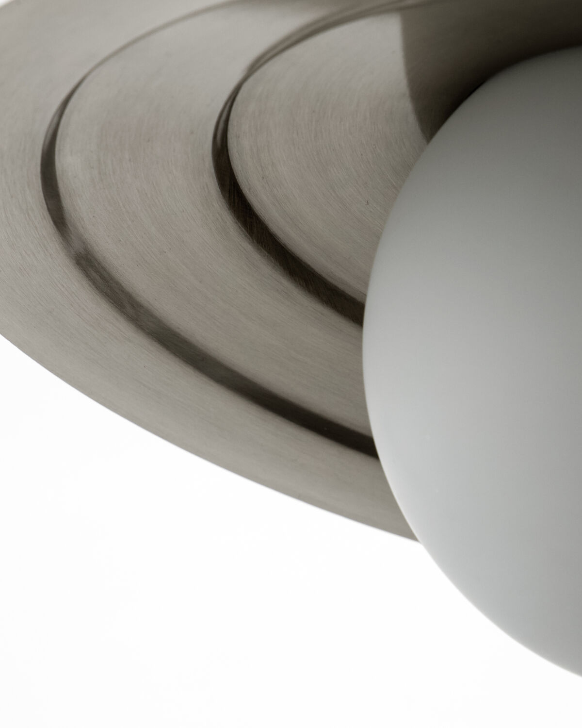 Lampe, HDCoin, Gebürstetes Silber-Finish, Mattweiß