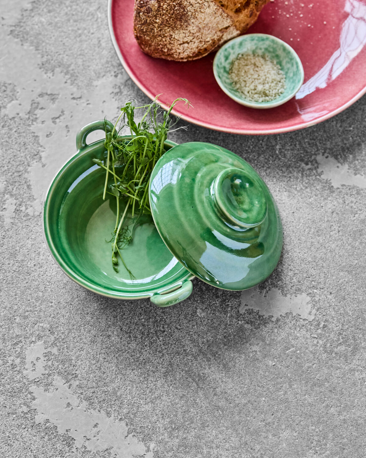 Glas m. Deckel, HDDiva, Grün