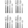 Besteckset, HDOx, Schwarz, Silber