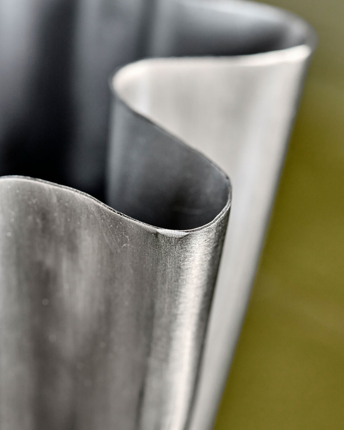 Vase, HDFlood, Gebürstetes Silber-Finish