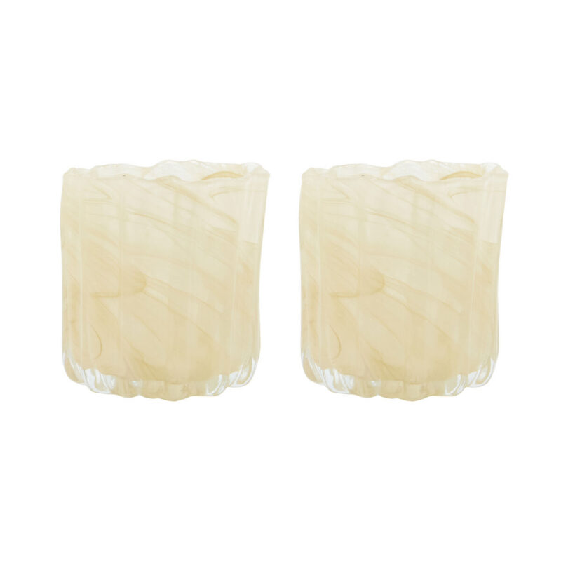 Teelichthalter, HDCurl, Beige