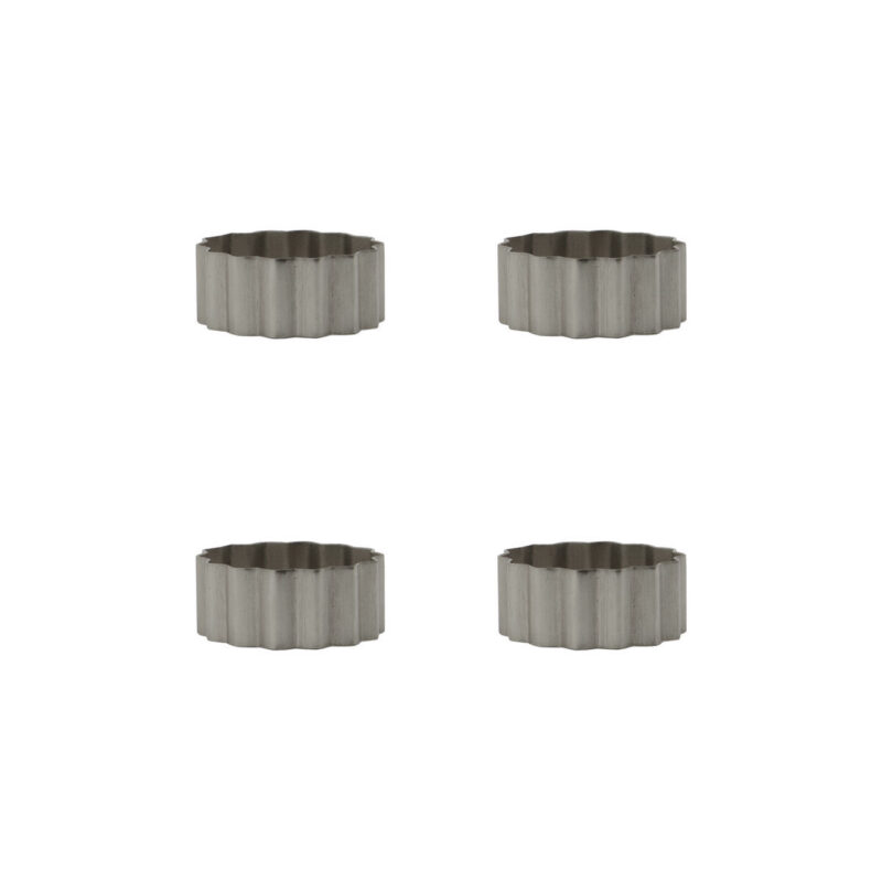 Serviettenringe, HDNello, Silber-Finish