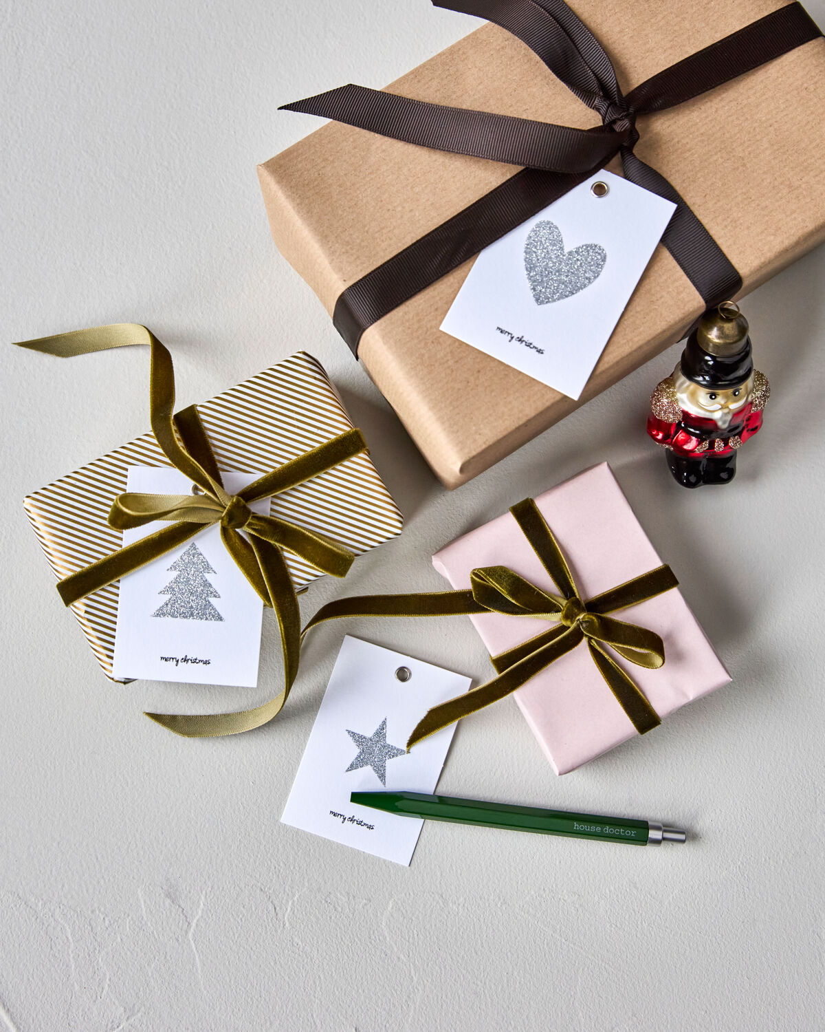 Geschenkanhänger, HDGlitr, Weiß, Silber
