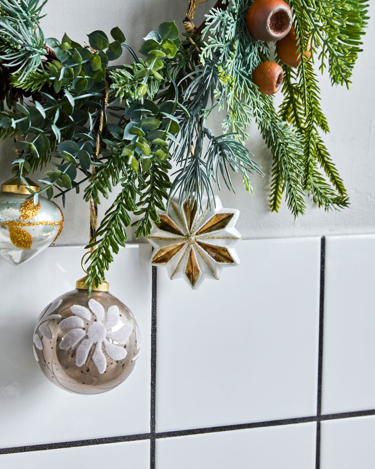 Weihnachtsschmuck, HDStella, Gold, Weiß