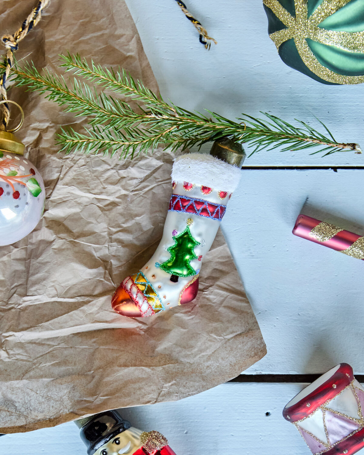 Weihnachtsschmuck, HDStok, Weiß, Rot