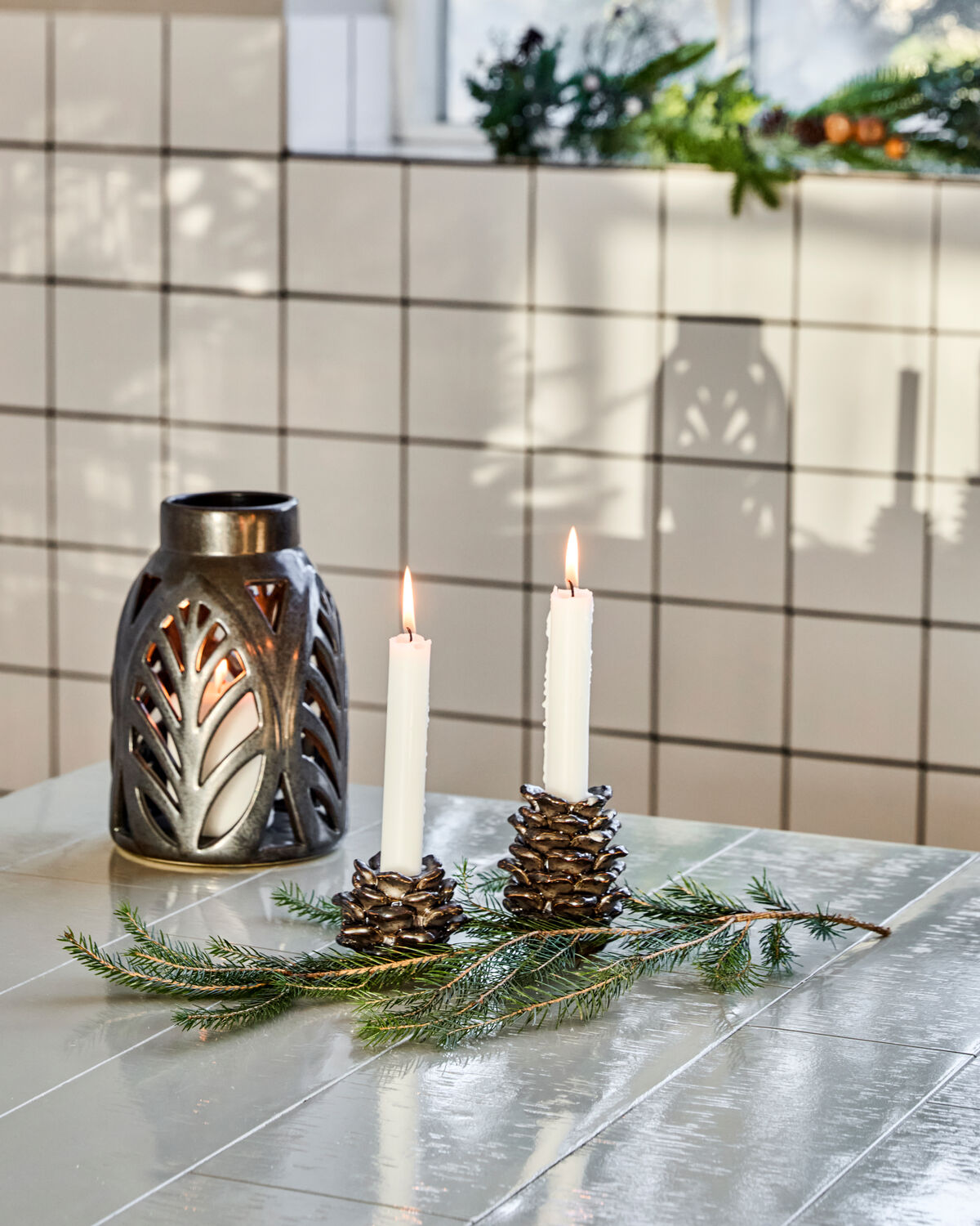 Kerzenständer, HDCone, Antik-Metall