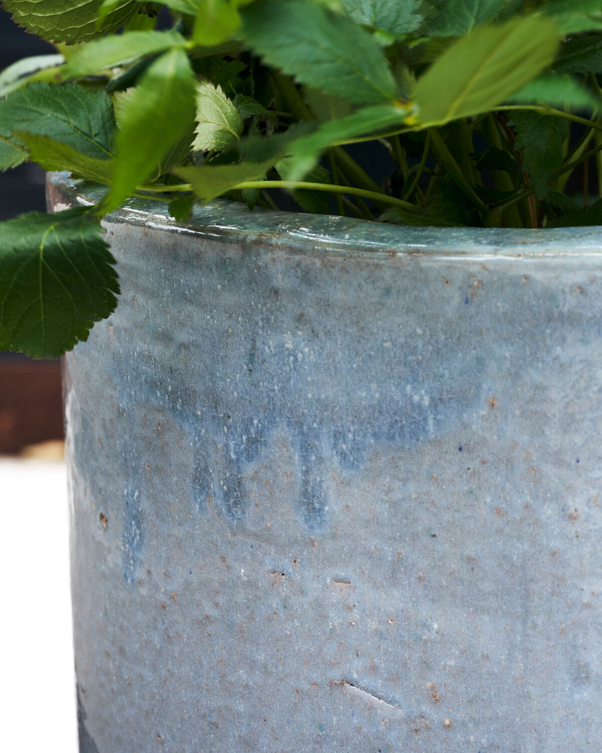 Blumentopf, HDPho, Grau, Blau
