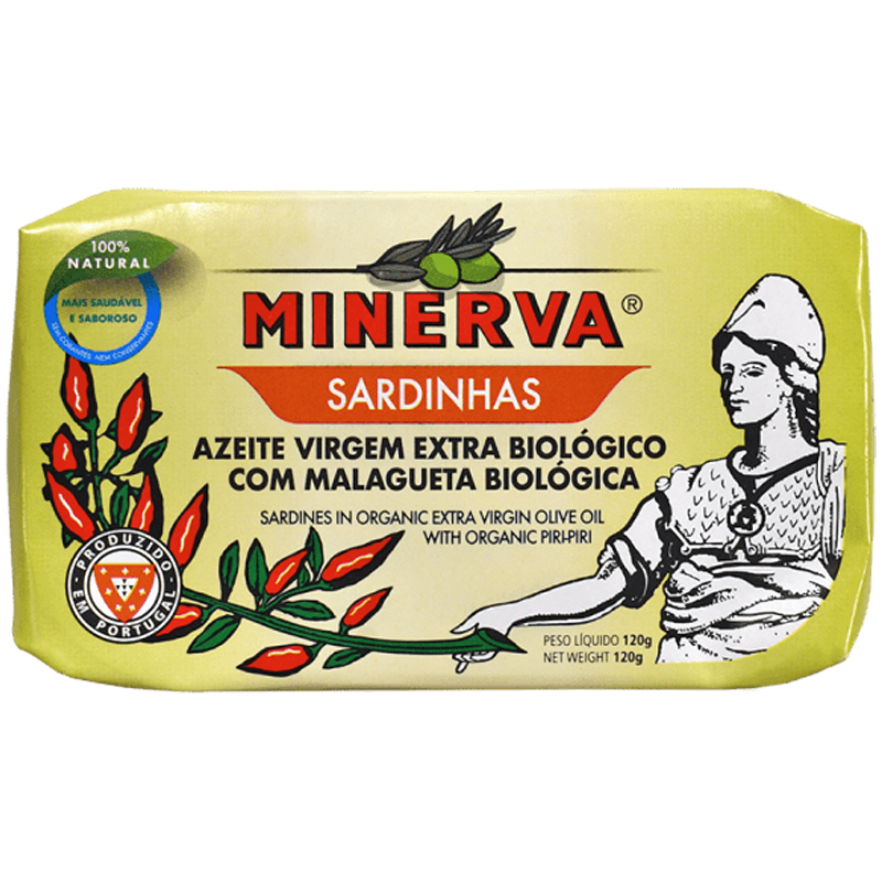 Minerva — Sardinen pikant in nativem Olivenöl extra (Bio)
